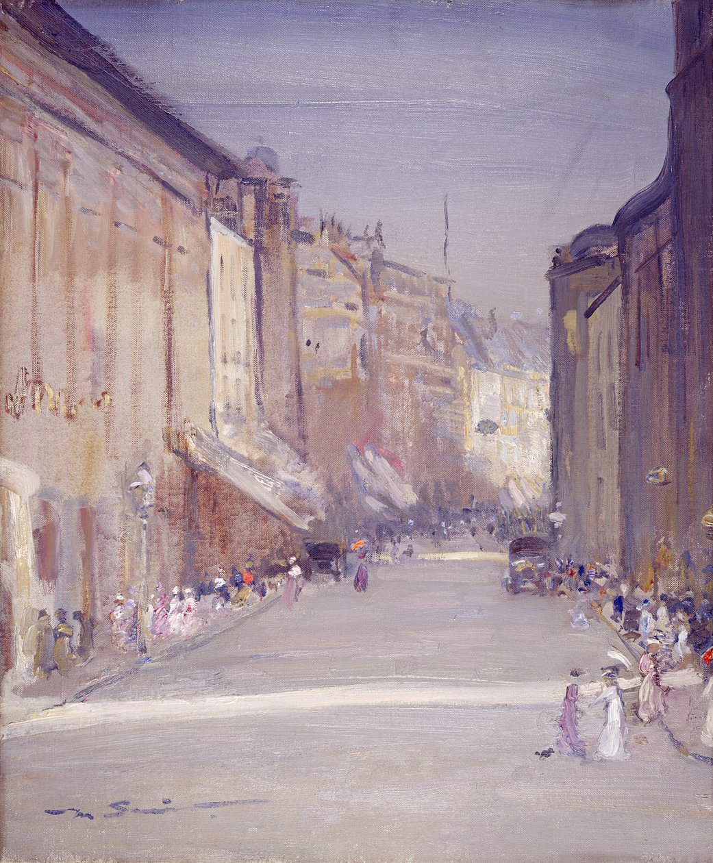 Commercial Street, Leeds (óleo sobre tela) de Mark Senior