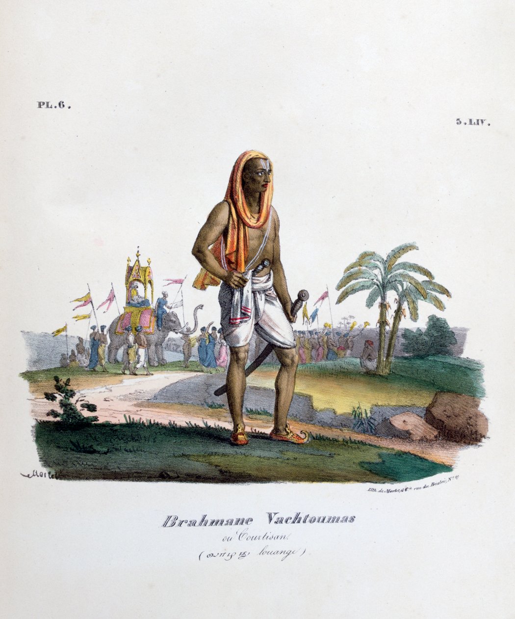 Cortesão brâmane, 1828 de Marlet et Cie