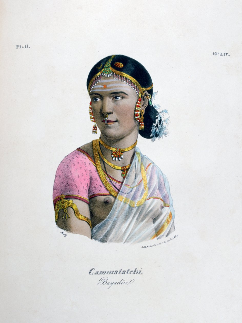Dançarina feminina bayadere, 1828 de Marlet et Cie