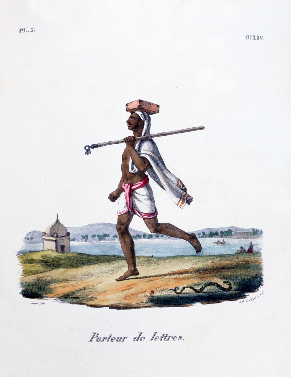 Portador de Carta, 1828 de Marlet et Cie