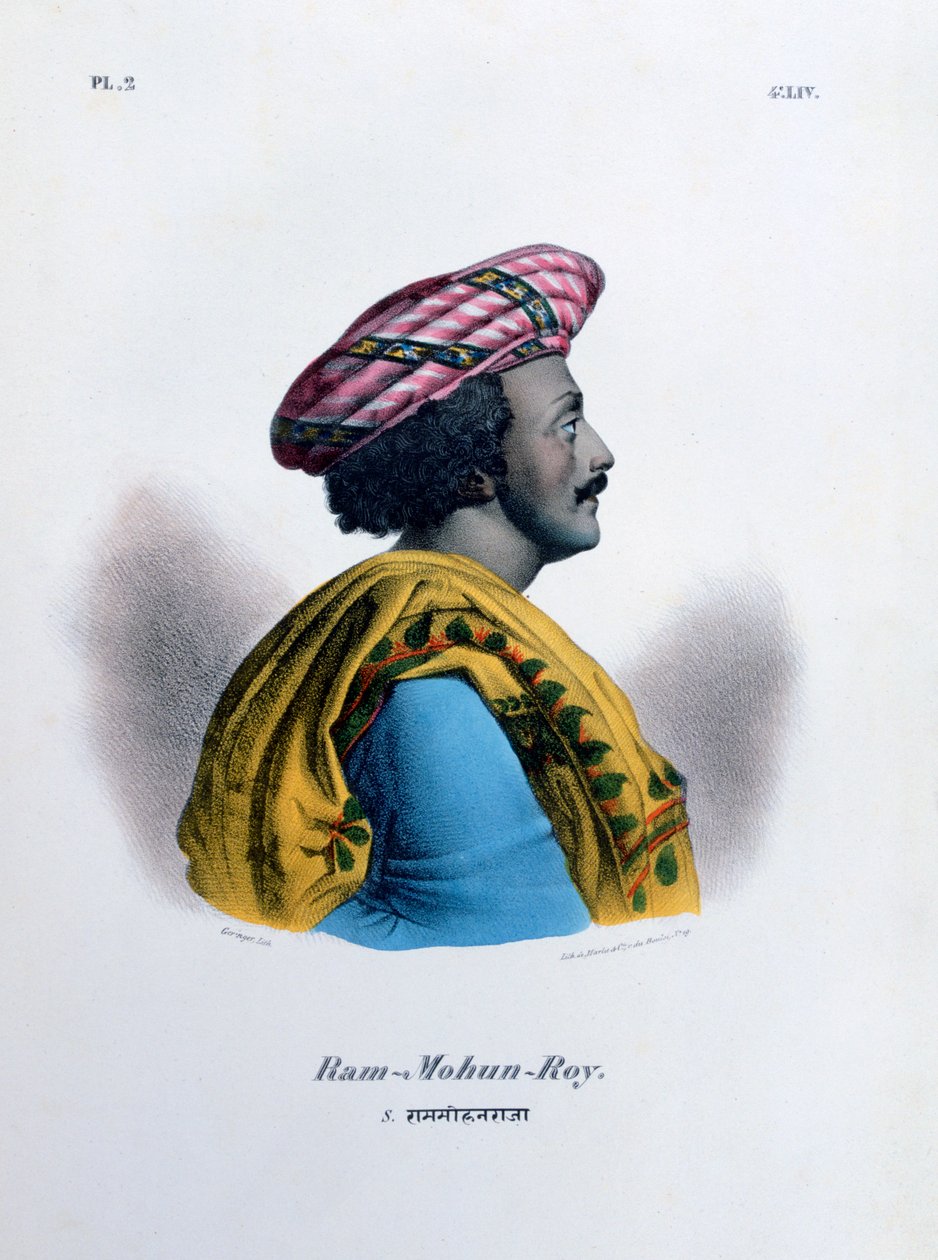 Ram Mohan Roy, fundador do Brahmo Samaj, 1828 de Marlet et Cie