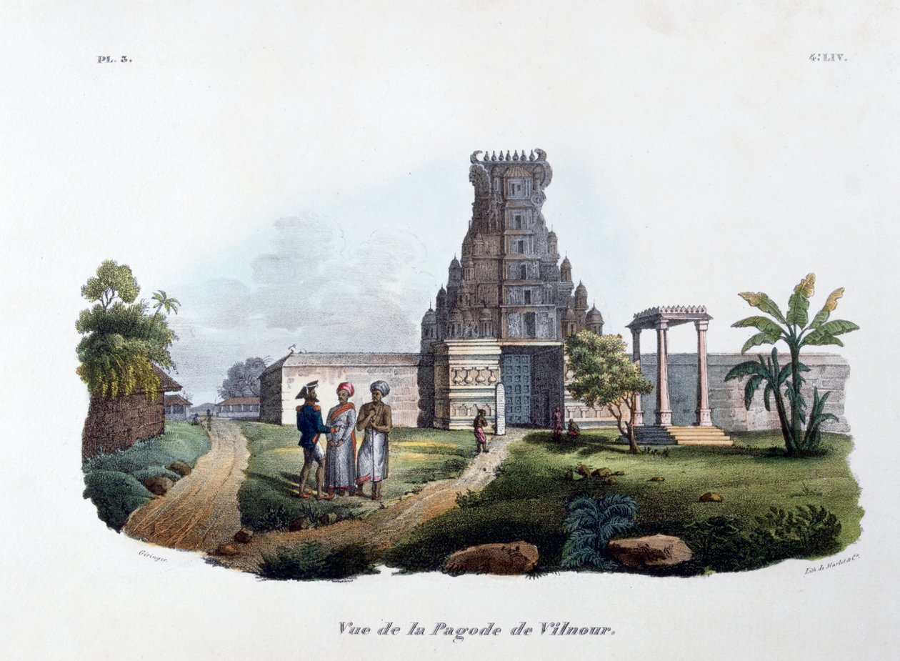 O pagode de Vilnour, 1828 de Marlet et Cie