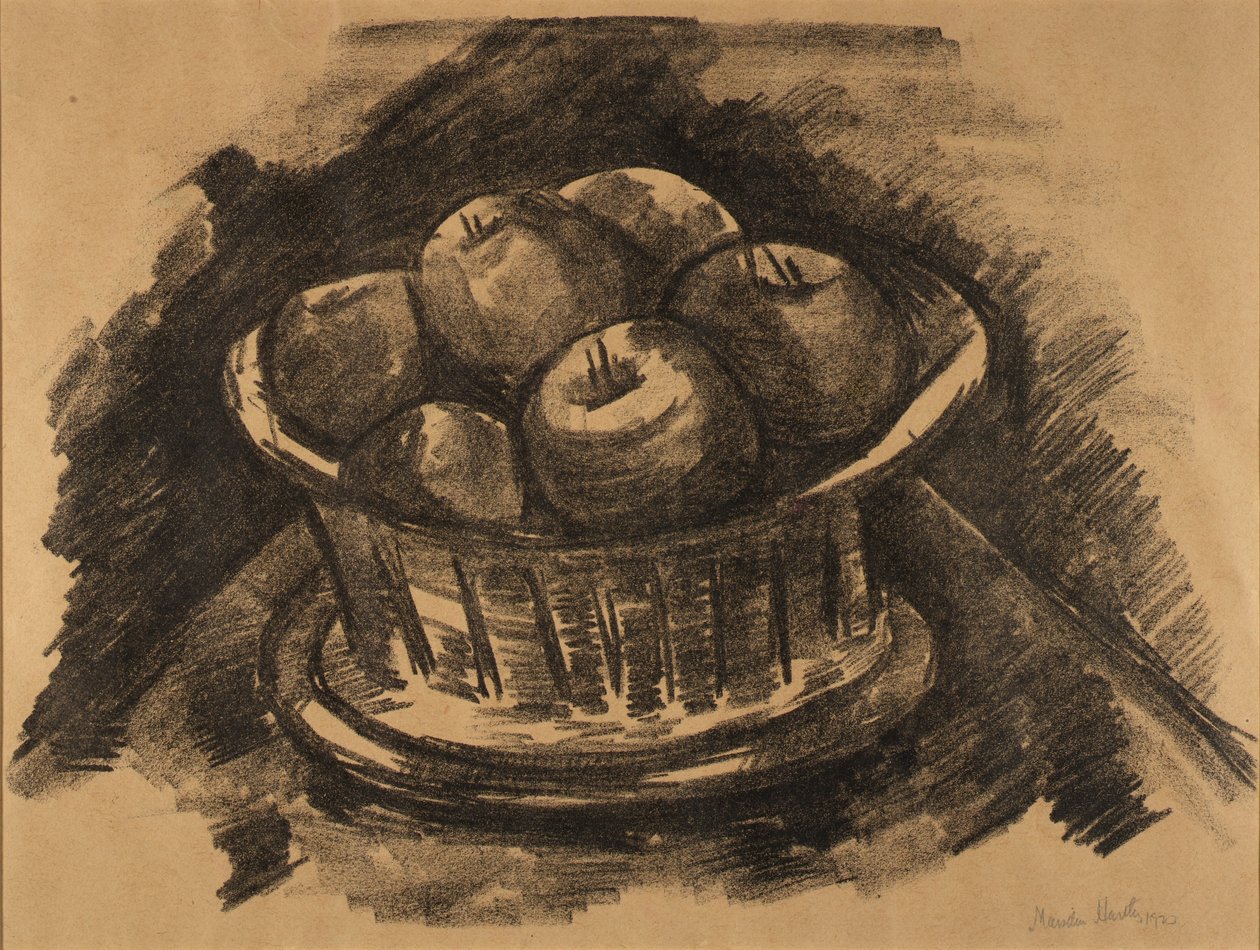 Äpfel im Korb de Marsden Hartley