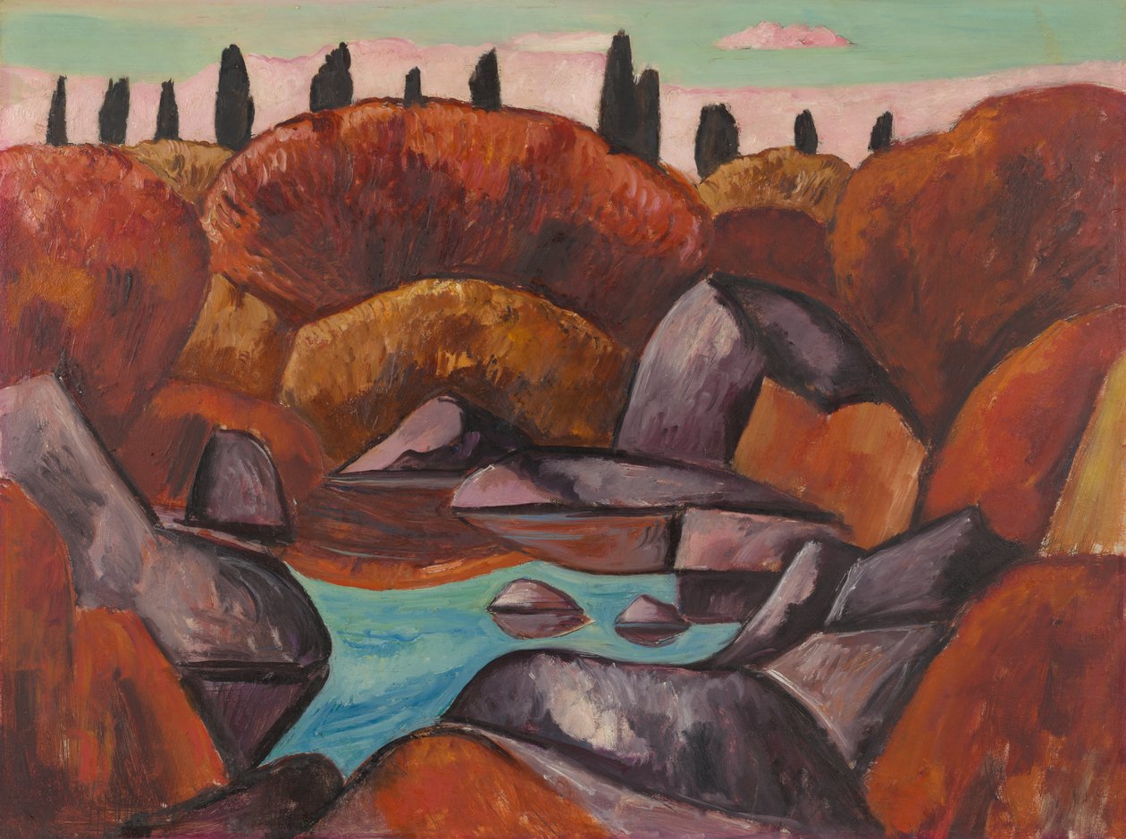 Lagoa em chamas - Dogtown de Marsden Hartley