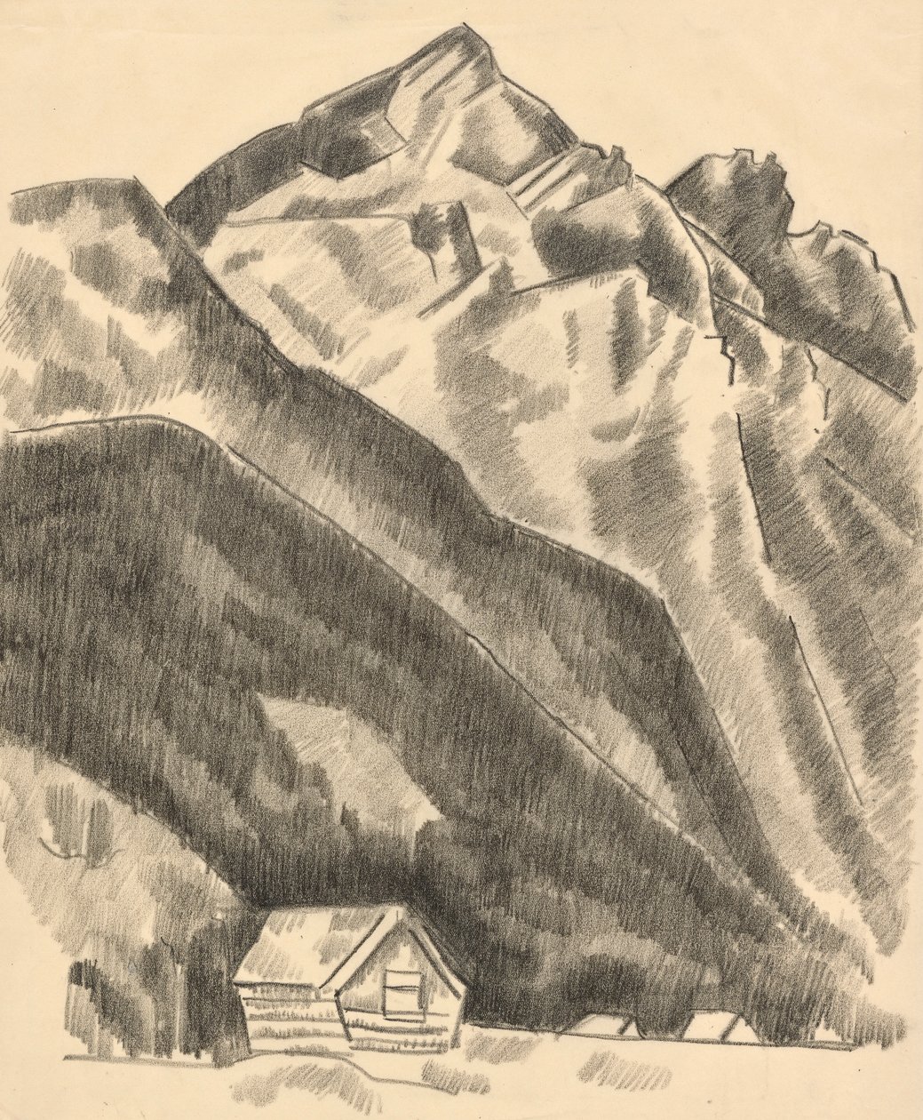 Paisagem montanhosa (Garmisch Partenkirchen) de Marsden Hartley