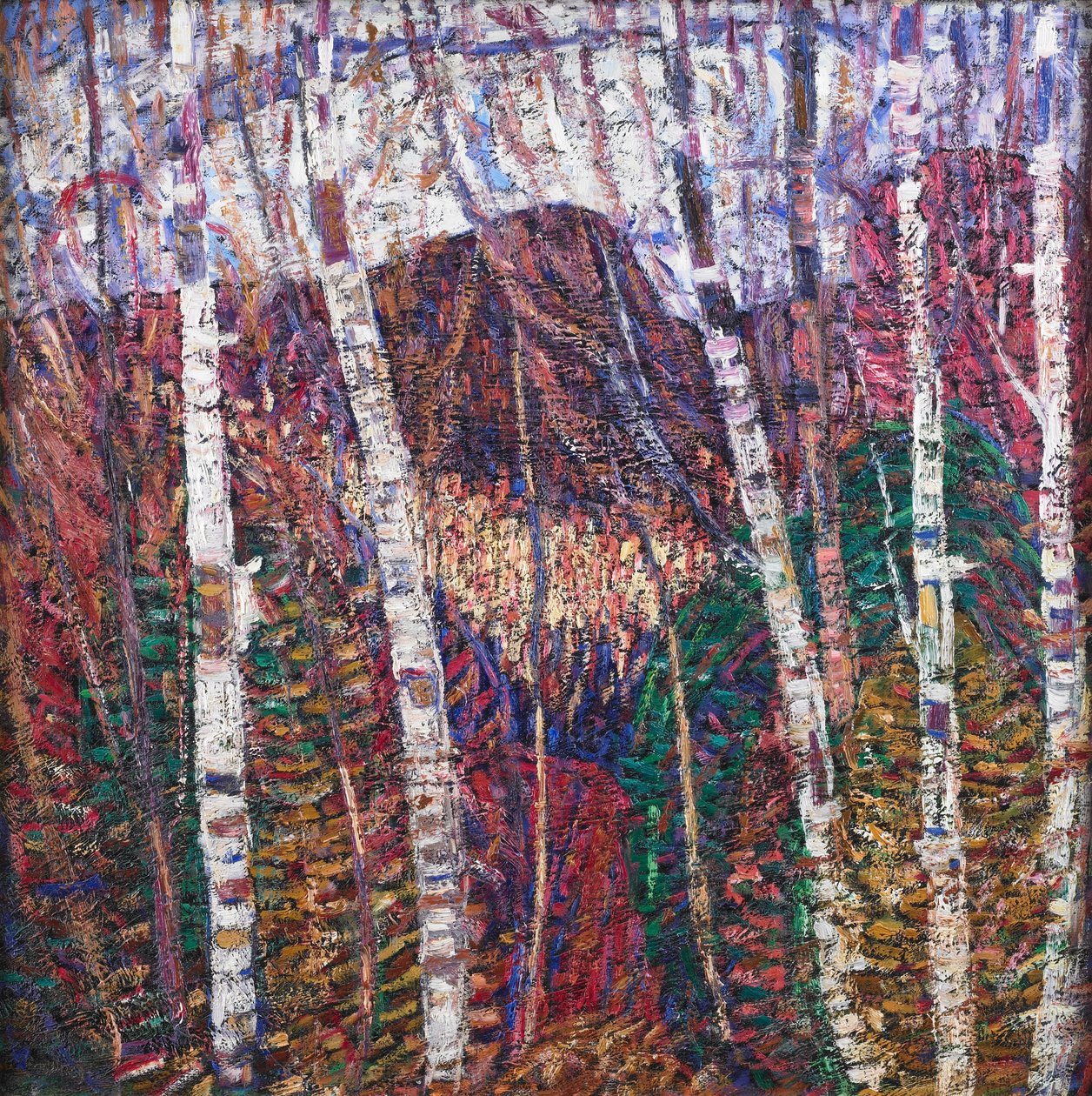 Bétulas brancas, c.1908 (óleo sobre tela) de Marsden Hartley