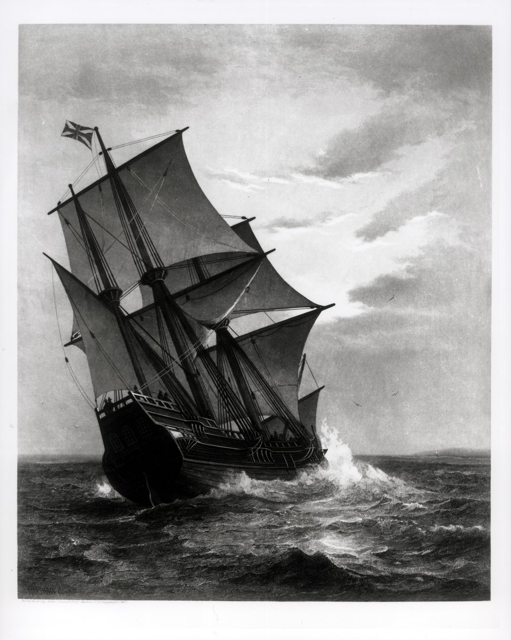 O Mayflower, gravado e pub. por John A. Lowell, Boston, 1905 de Marshall Johnson
