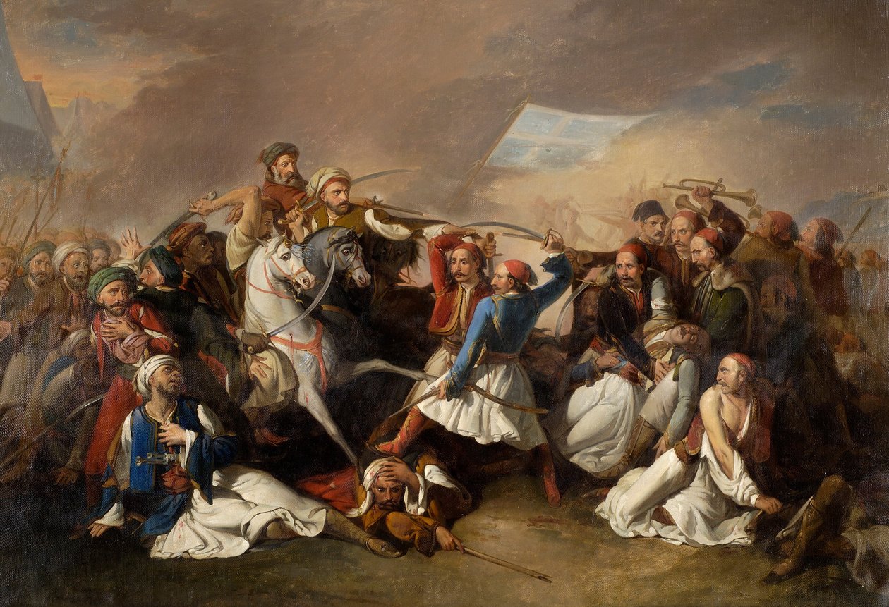 A morte de Markos Botsaris de Marsigli Filippo