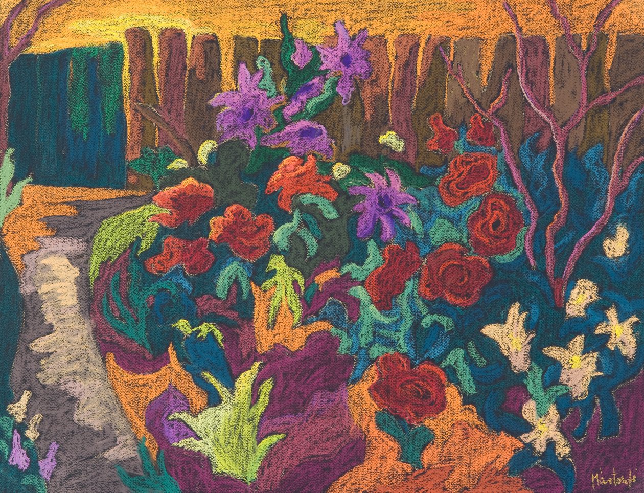 Jardim da mamãe, 2009 (pastel sobre papel) de Marta Martonfi Benke