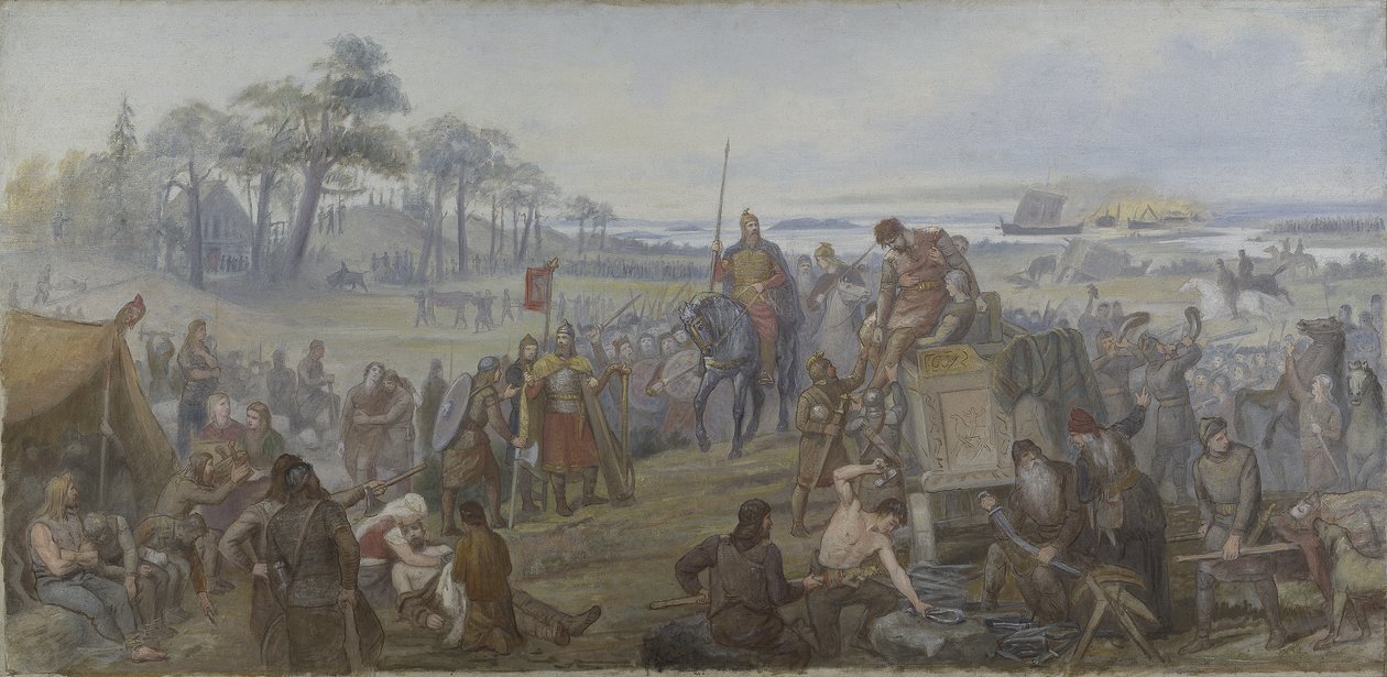 Depois da Batalha de Fyrisvall, c.1890 de Mårten Eskil Winge