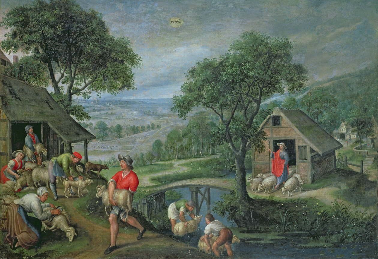 Parábola do Bom Pastor, c.1580-90 de Marten Valckenborch  the van Elder