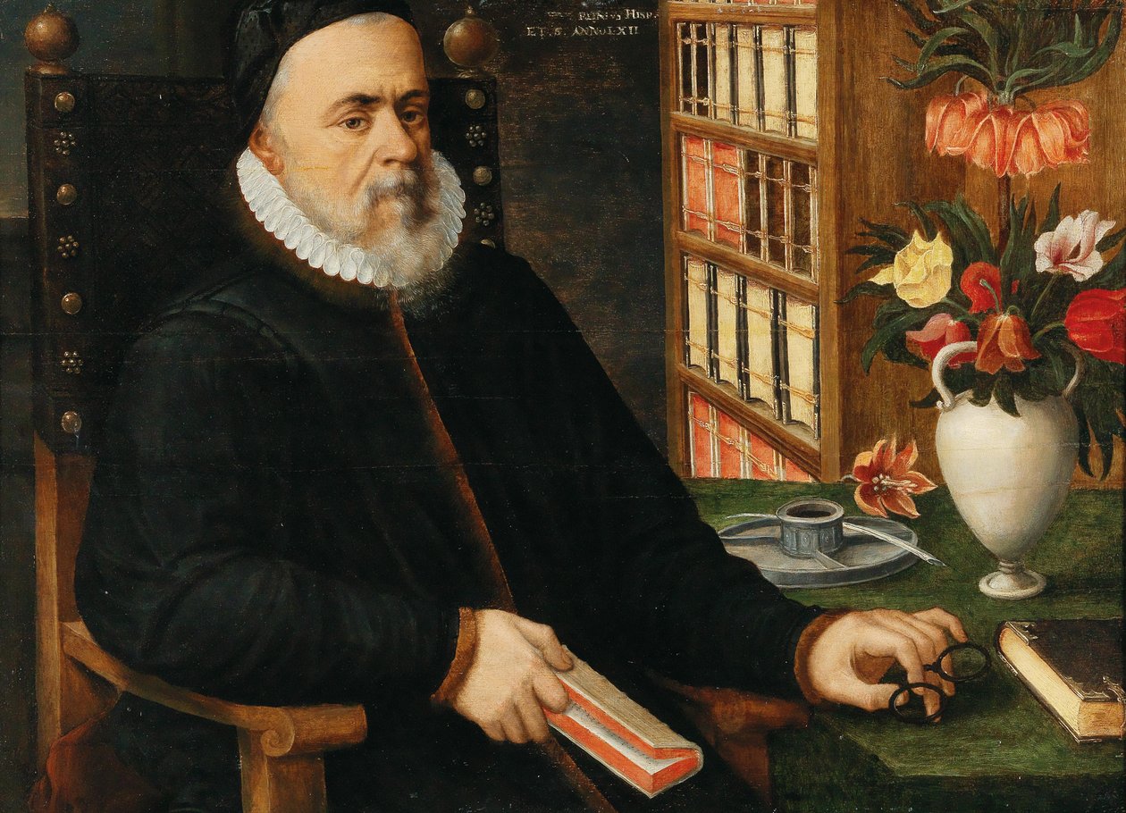 Retrato de um estudioso, provavelmente Carolus Clusius de Marten Valckenborch  the van Elder