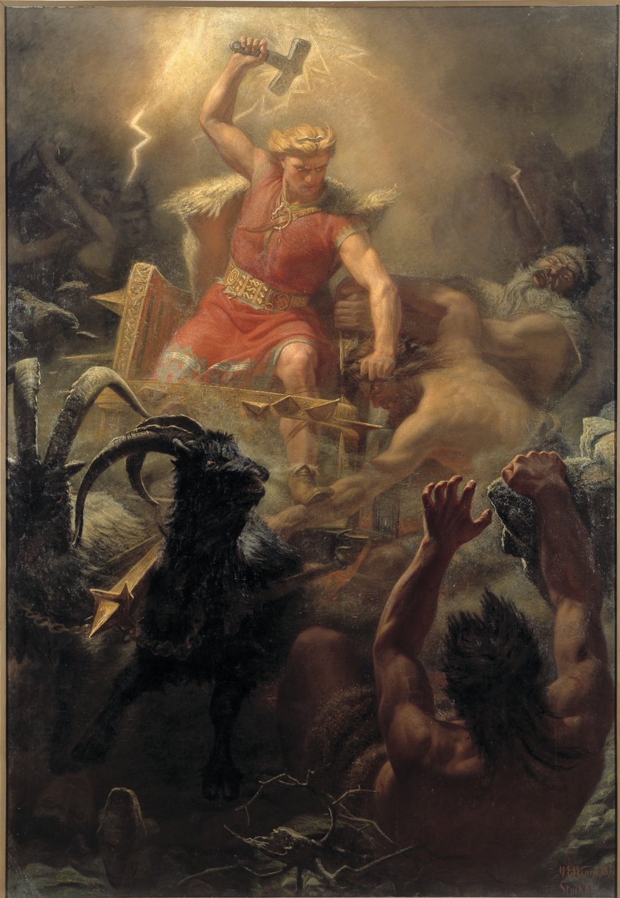 A luta de Thor com os gigantes de Mårten Eskil Winge