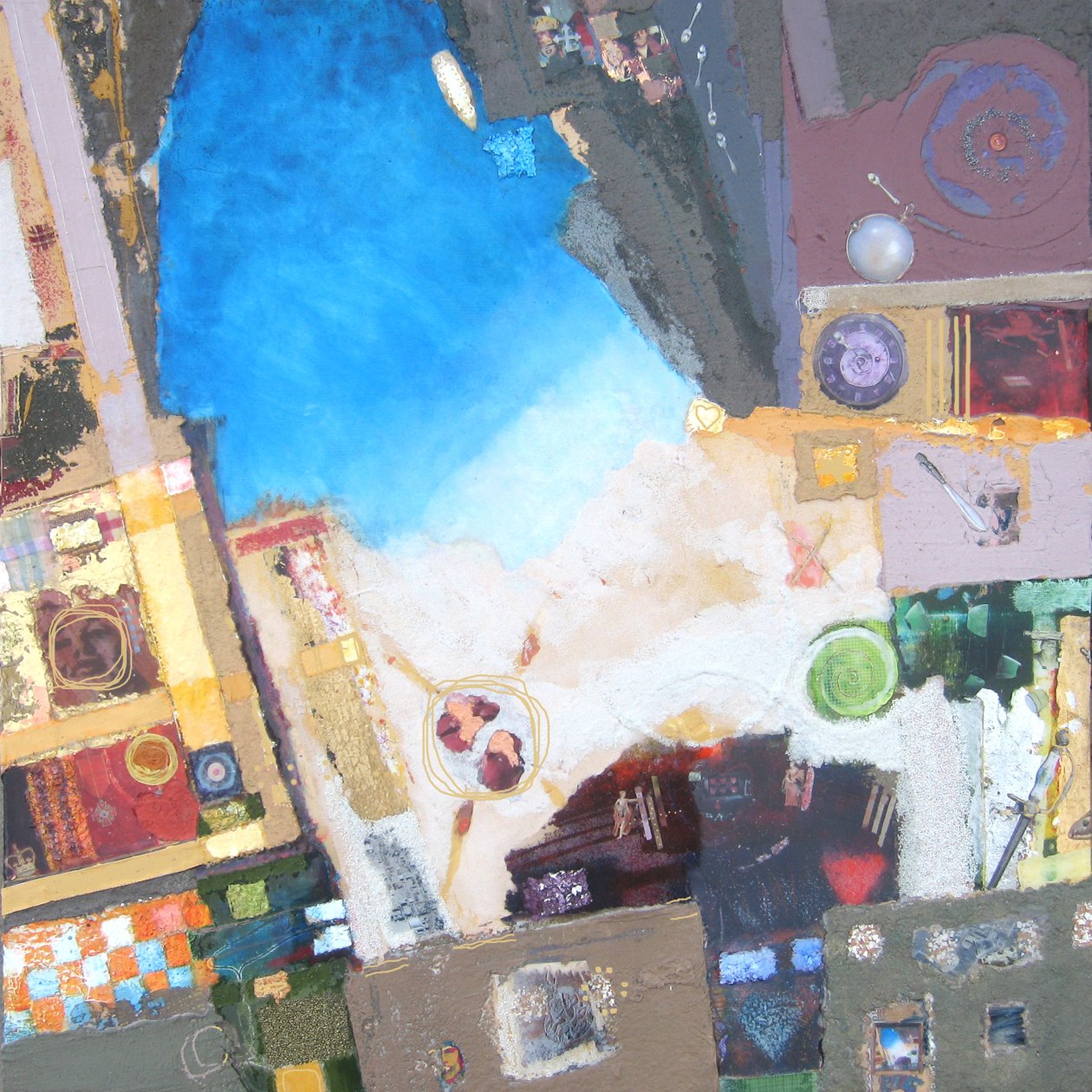 Coney Island, 2014 (mídia mista sobre tela) de Martin Decent