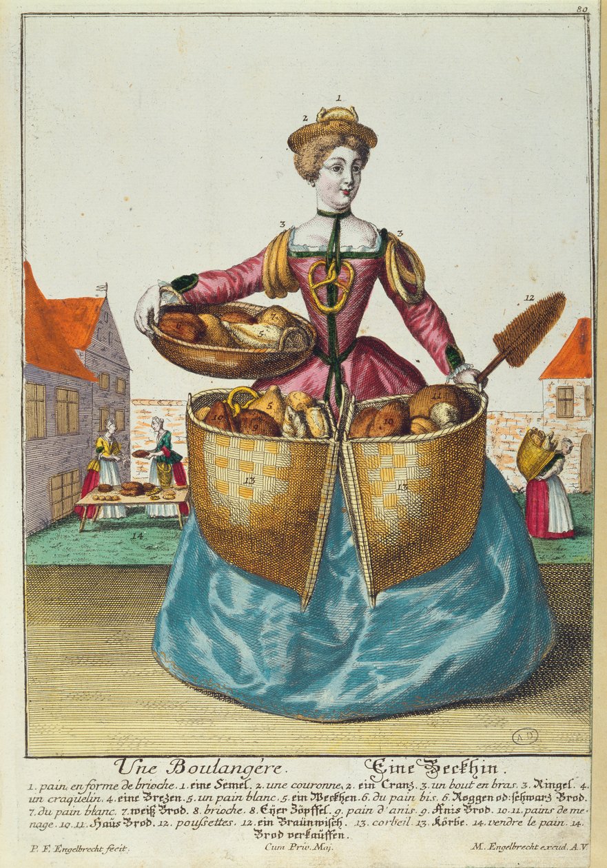 Um padeiro, c.1735 de Martin Engelbrecht