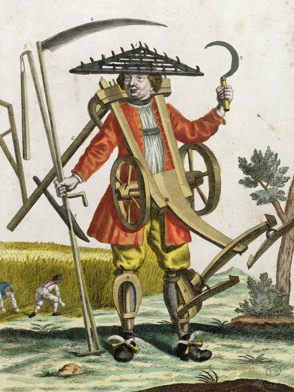 Um camponês, 1735 de Martin Engelbrecht