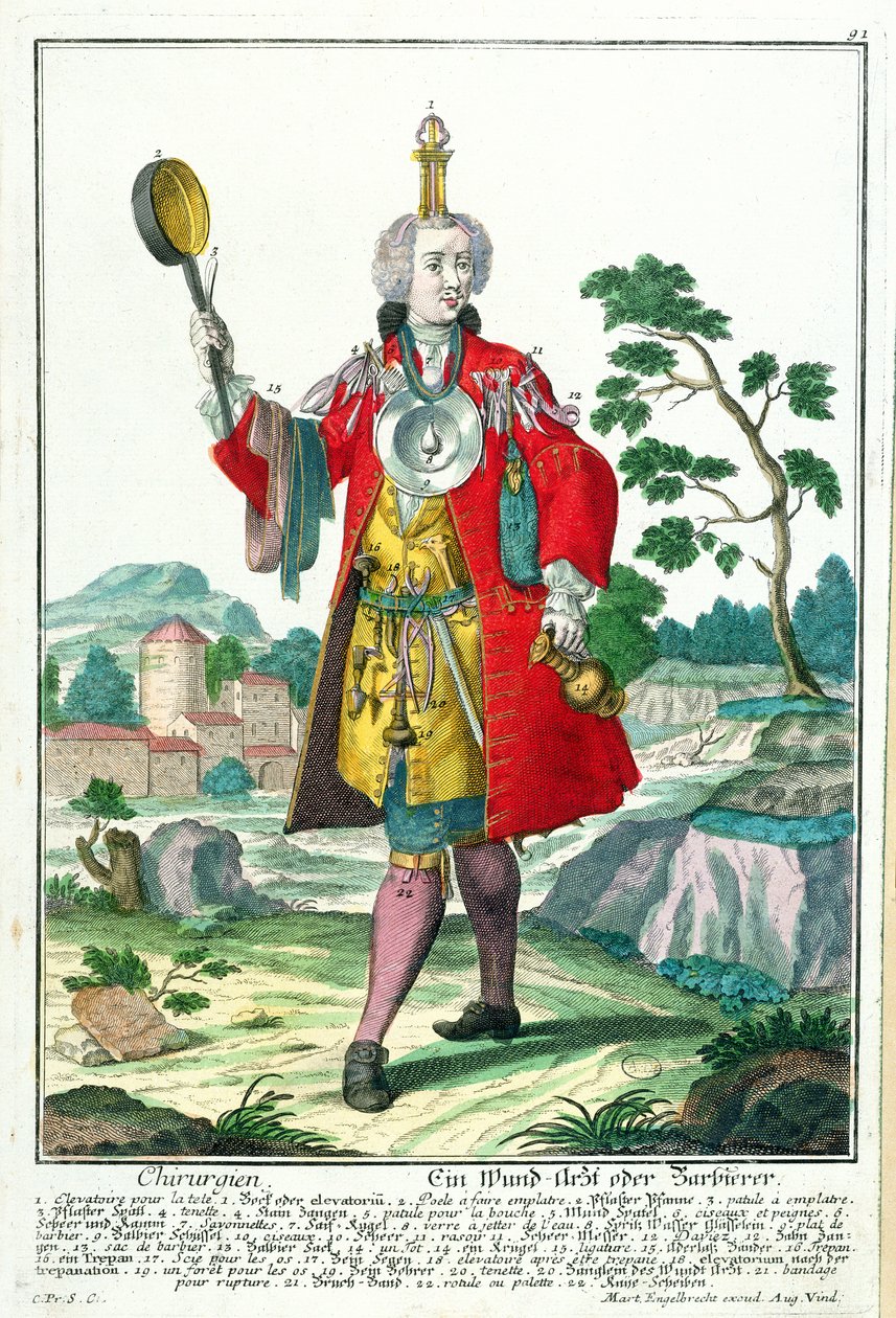 O cirurgião, c.1735 de Martin Engelbrecht
