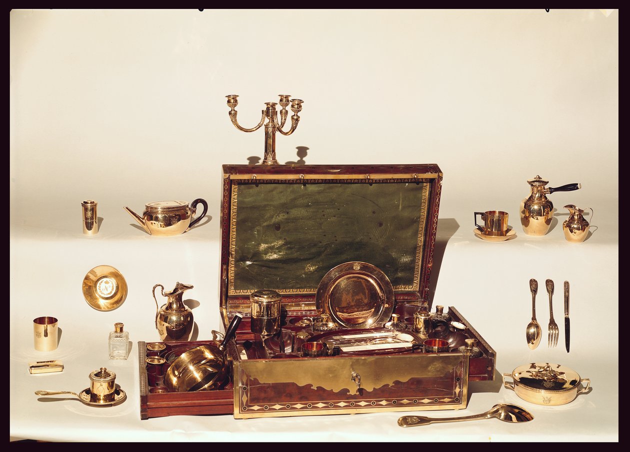Necessário pertencente a Napoleão I (1769-1821) (madeira com incrustações de ouro) de Martin Guillaume Biennais