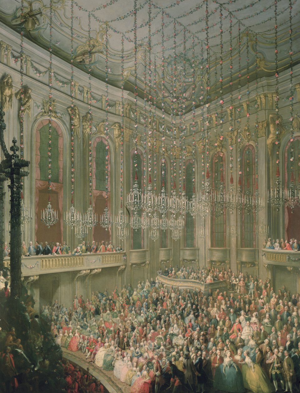 Concerto na Redoutensaal por ocasião do casamento de José II e Isabella de Parma, 6 de outubro de 1760 de Martin II Mytens or Meytens