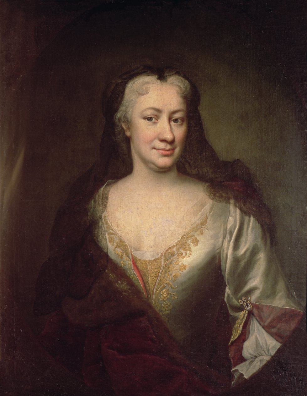 Condessa Fuchs, Governanta de Maria Teresa, Imperatriz da Áustria de Martin II Mytens or Meytens