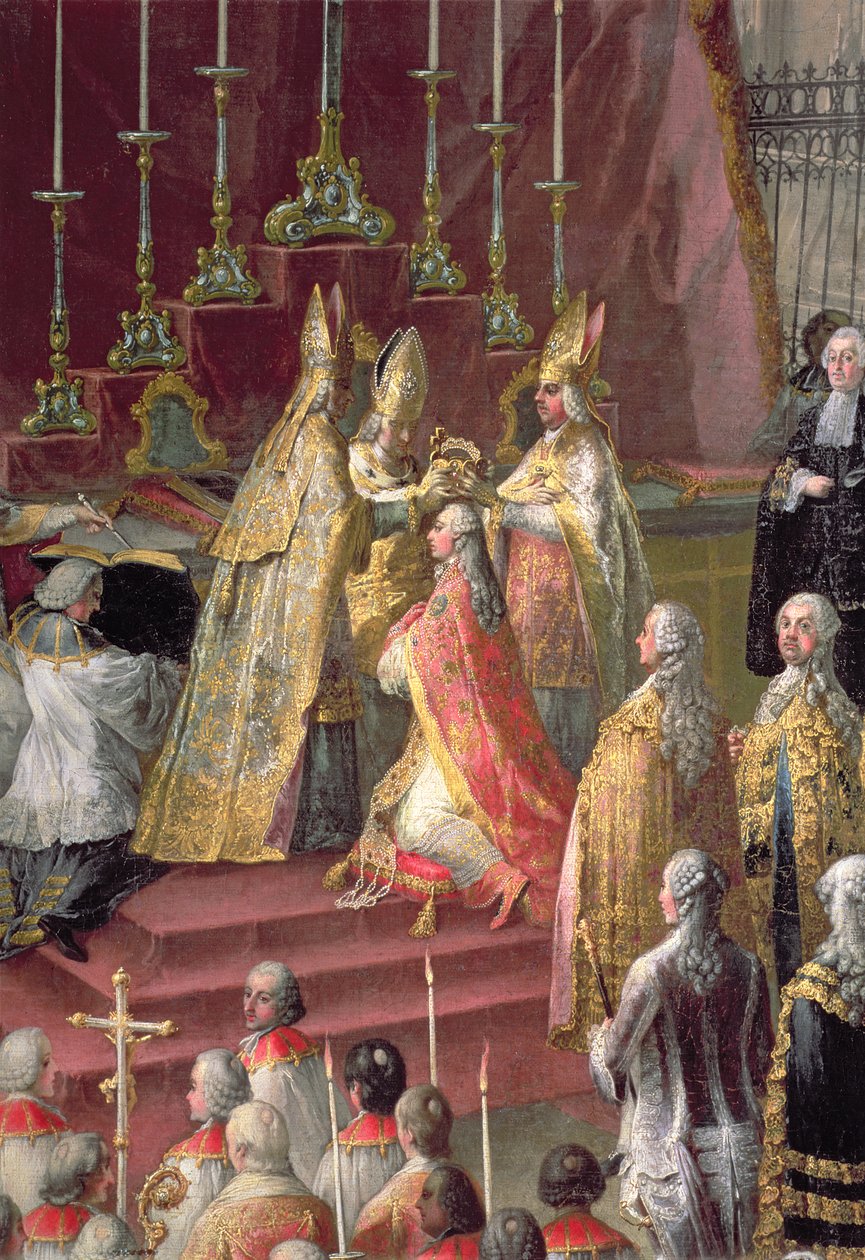 A Coroação de José II (1741-1790) como Imperador da Alemanha na Catedral de Frankfurt, 1764 (detalhe de 67.402) de Martin II Mytens or Meytens