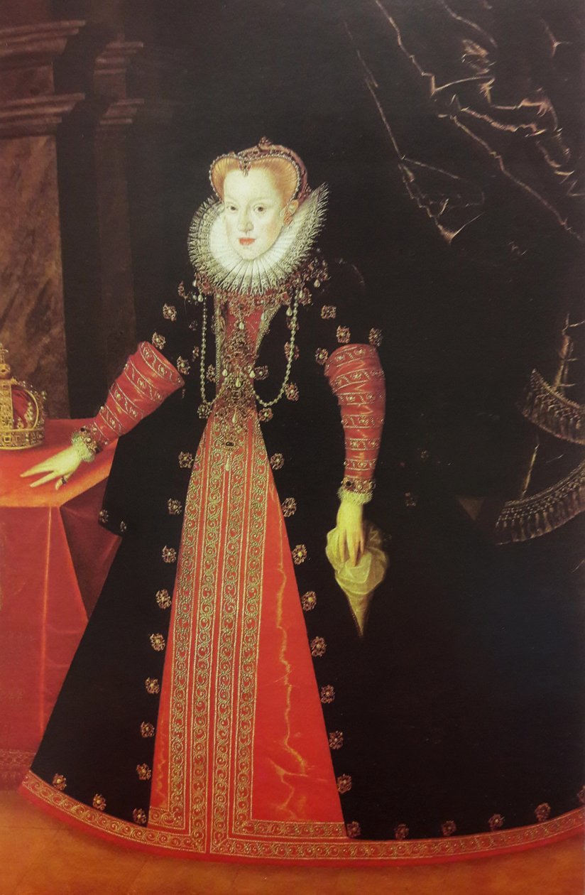 Retrato de corpo inteiro de Ana da Áustria (1573-1598) de Martin Kober