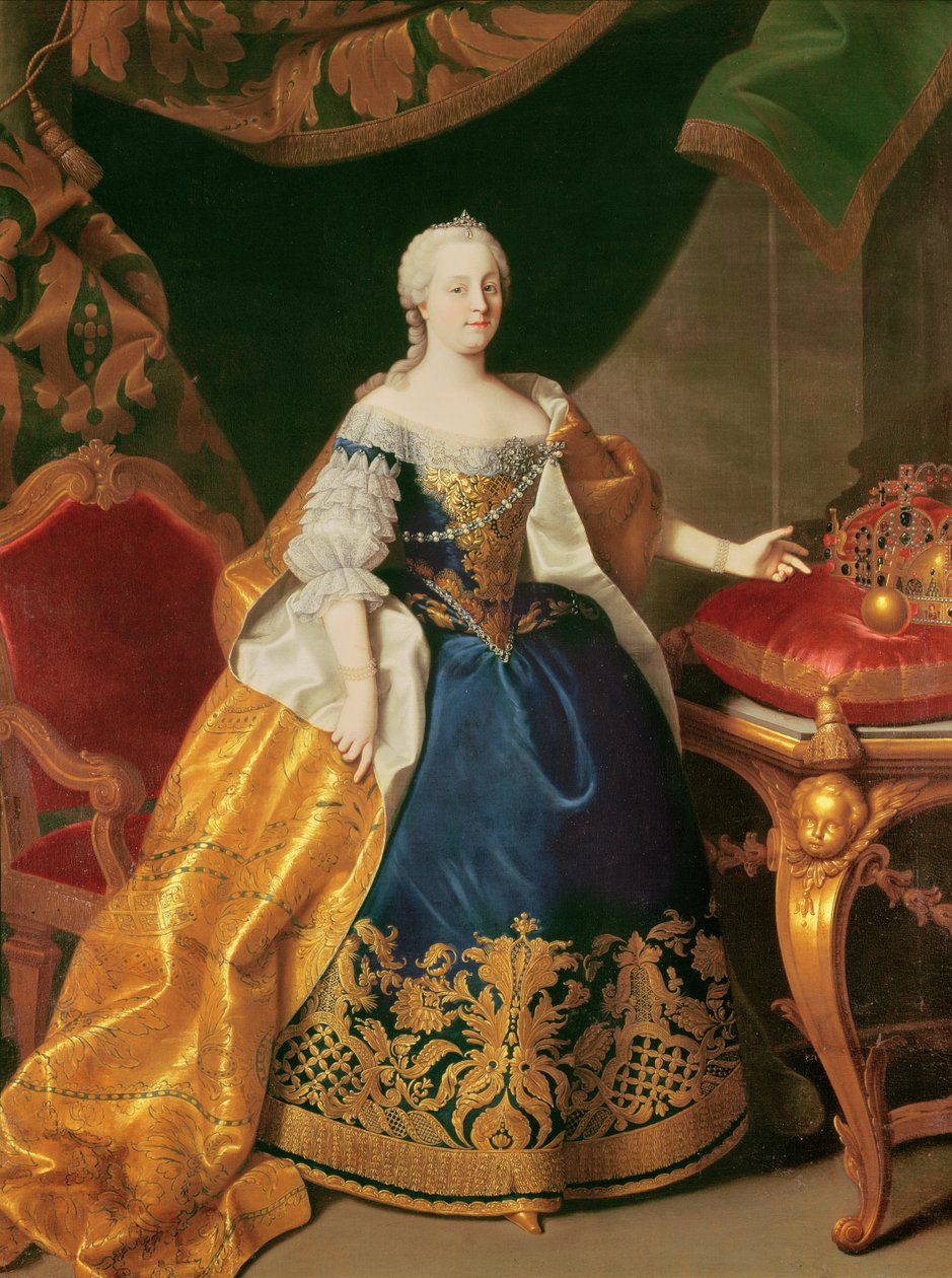 Retrato da Imperatriz Maria Teresa da Áustria (1717-80) de Martin II Mytens or Meytens