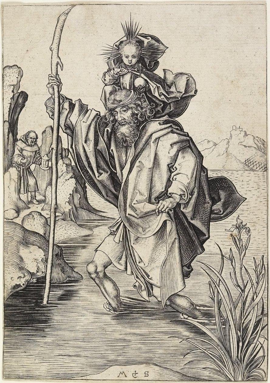 São Cristóvão, c. 1475-1480 de Martin Schongauer