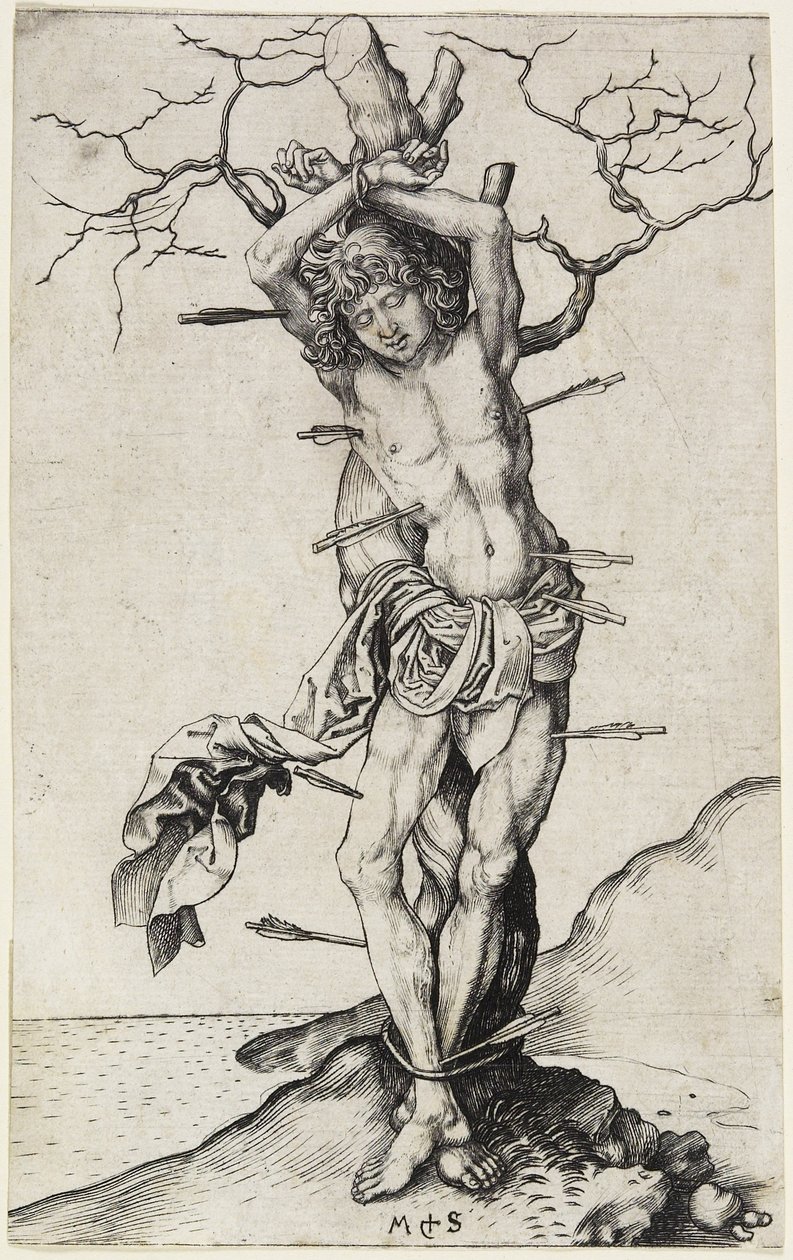 São Sebastião, c. 1480-1490 de Martin Schongauer