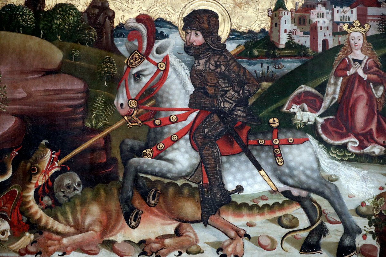 São Jorge mata o dragão de Martin Schongauer
