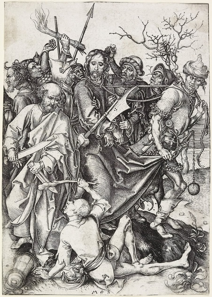 A captura de Cristo, c. 1480 de Martin Schongauer