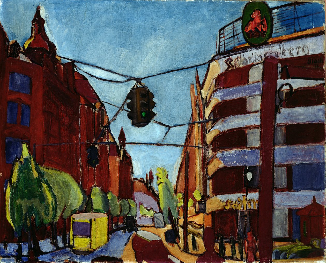 Kurfurstendam, Berlim (óleo sobre tela) de Martin Bloch