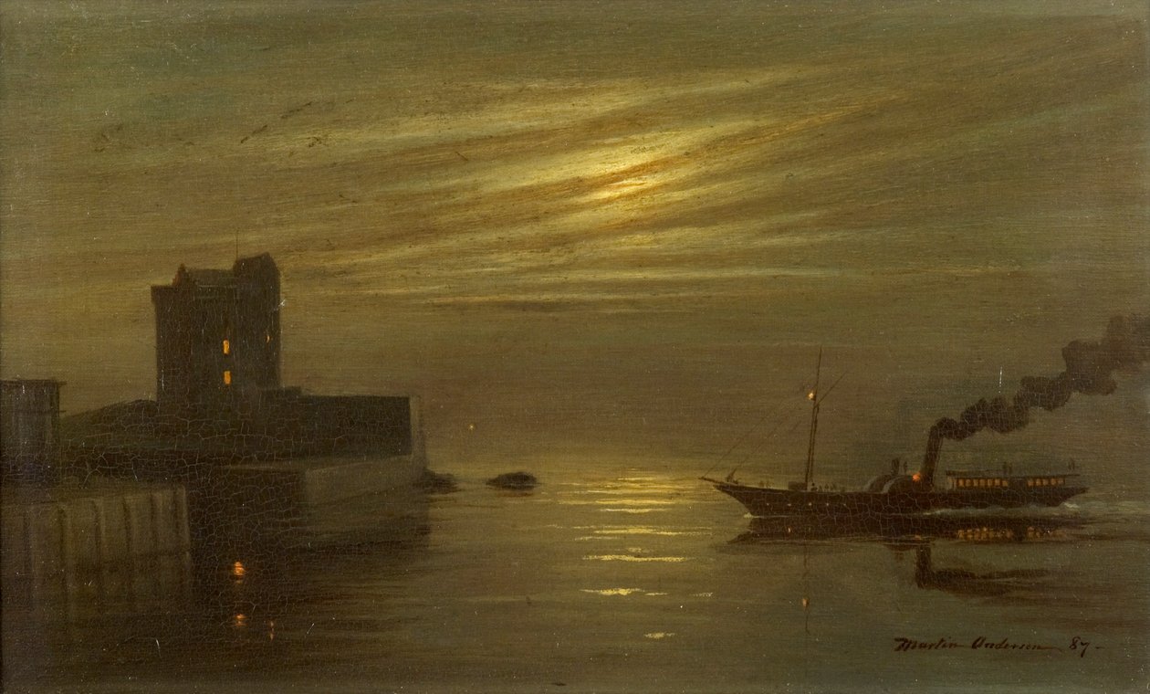 Castelo de Broughty - Cena do Luar de Martin  Anderson