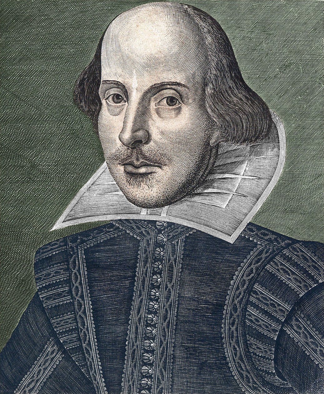 Retrato de William Shakespeare (1564 - 1616). de Martin Droeshout