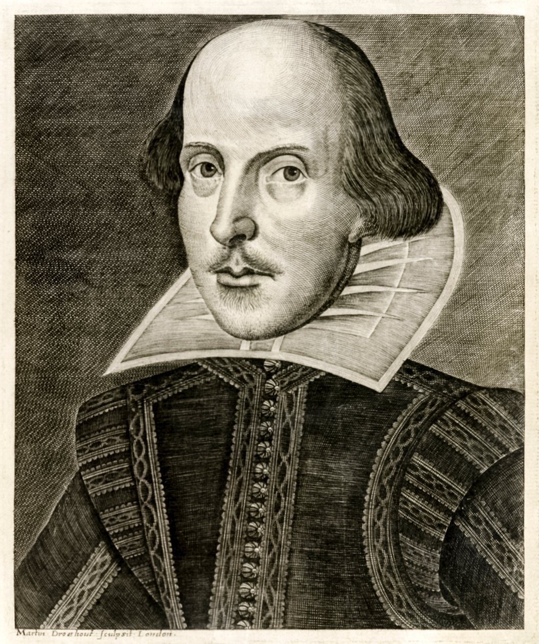 William Shakespeare da página de título de 