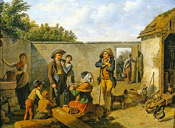 The Fortune Teller (óleo sobre tela) de Martin Drölling