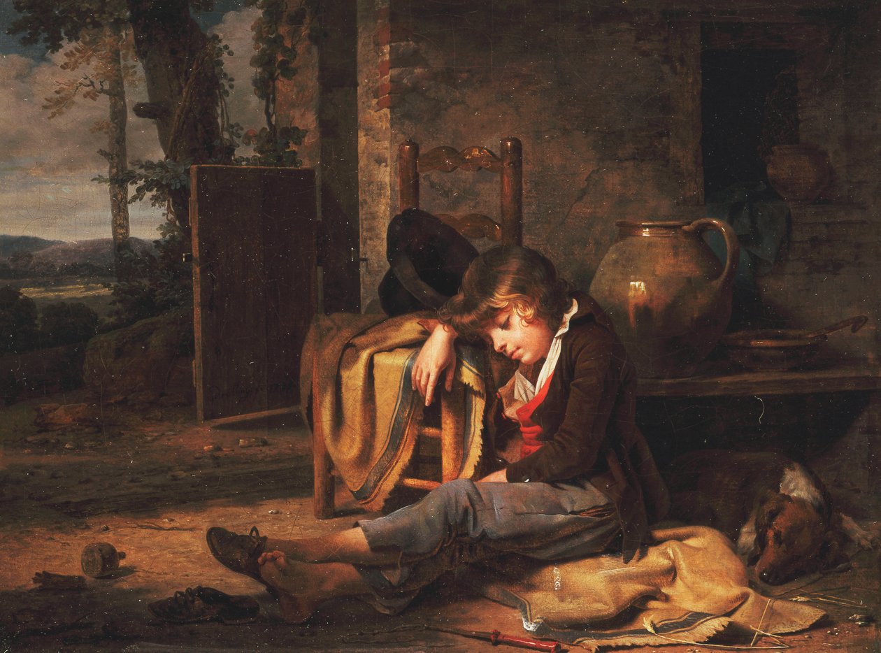 O pequeno dorminhoco; O pequeno dorminhoco, 1795 de Martin Drölling
