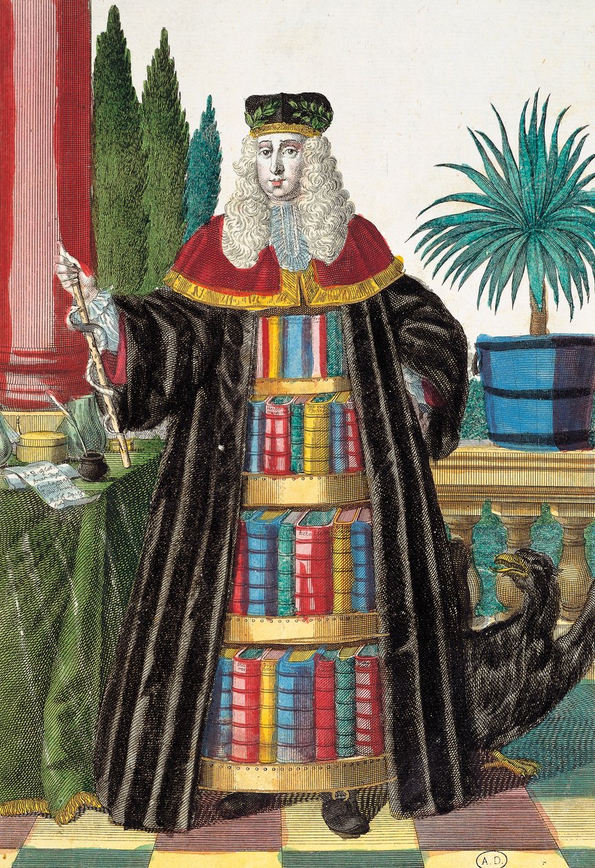 Doutor, gravura de Assemblage des nouveau manouvries habilles de Martin Engelbrecht (1684-1756), Alemanha de Martin Engelbrecht
