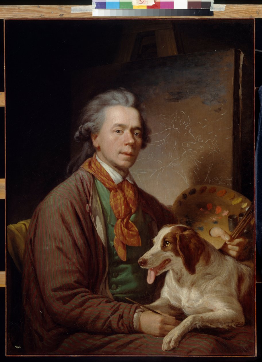 Auto-retrato de Quadal, Martin Ferdinand (1736-1808). Óleo sobre tela de Martin Ferdinand Quadal