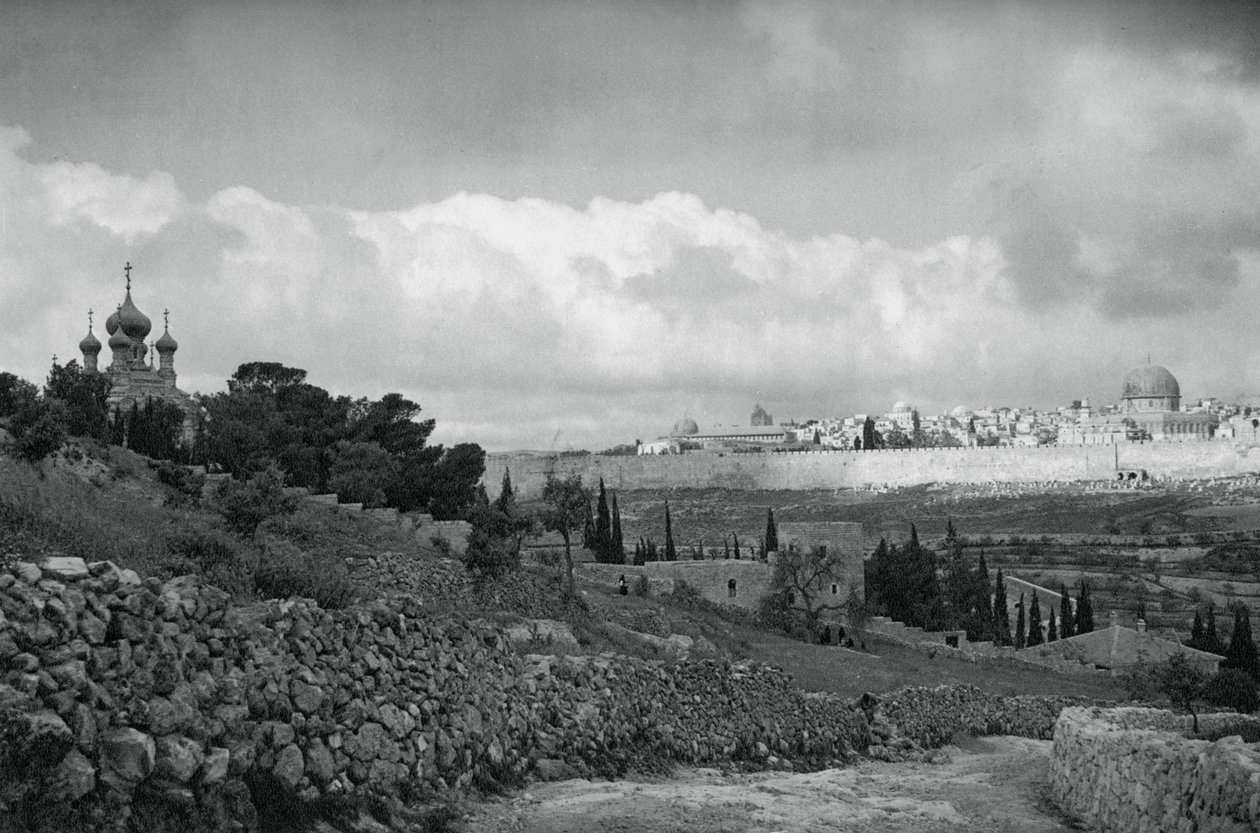 Jeruslem e o Jardim do Getsêmani, 1937 de Martin Hurlimann