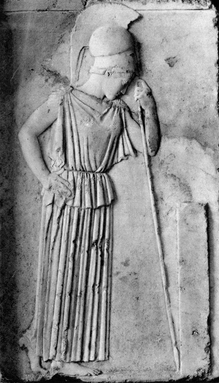 Alívio de AthenaMinerva, século V aC, 1937. de Martin Hurlimann