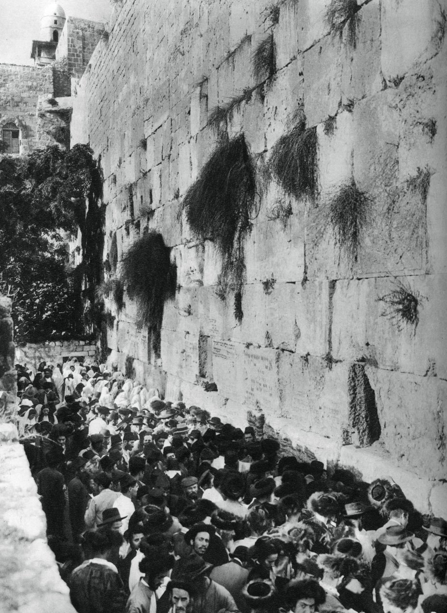 Muro das Lamentações do Monte do Templo, Jerusalém, 1937 de Martin Hurlimann