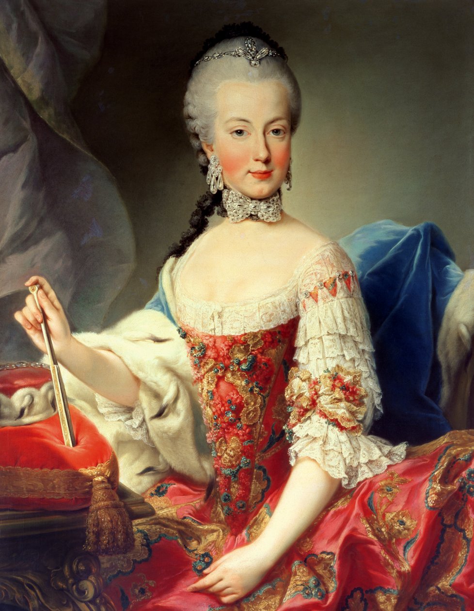 A arquiduquesa Maria Amália Habsburgo-Lothringen (1746-1804), oitava filha da imperatriz Maria Teresa da Áustria (1717-80) e do imperador Francisco I (1708-65) de Martin II Mytens or Meytens