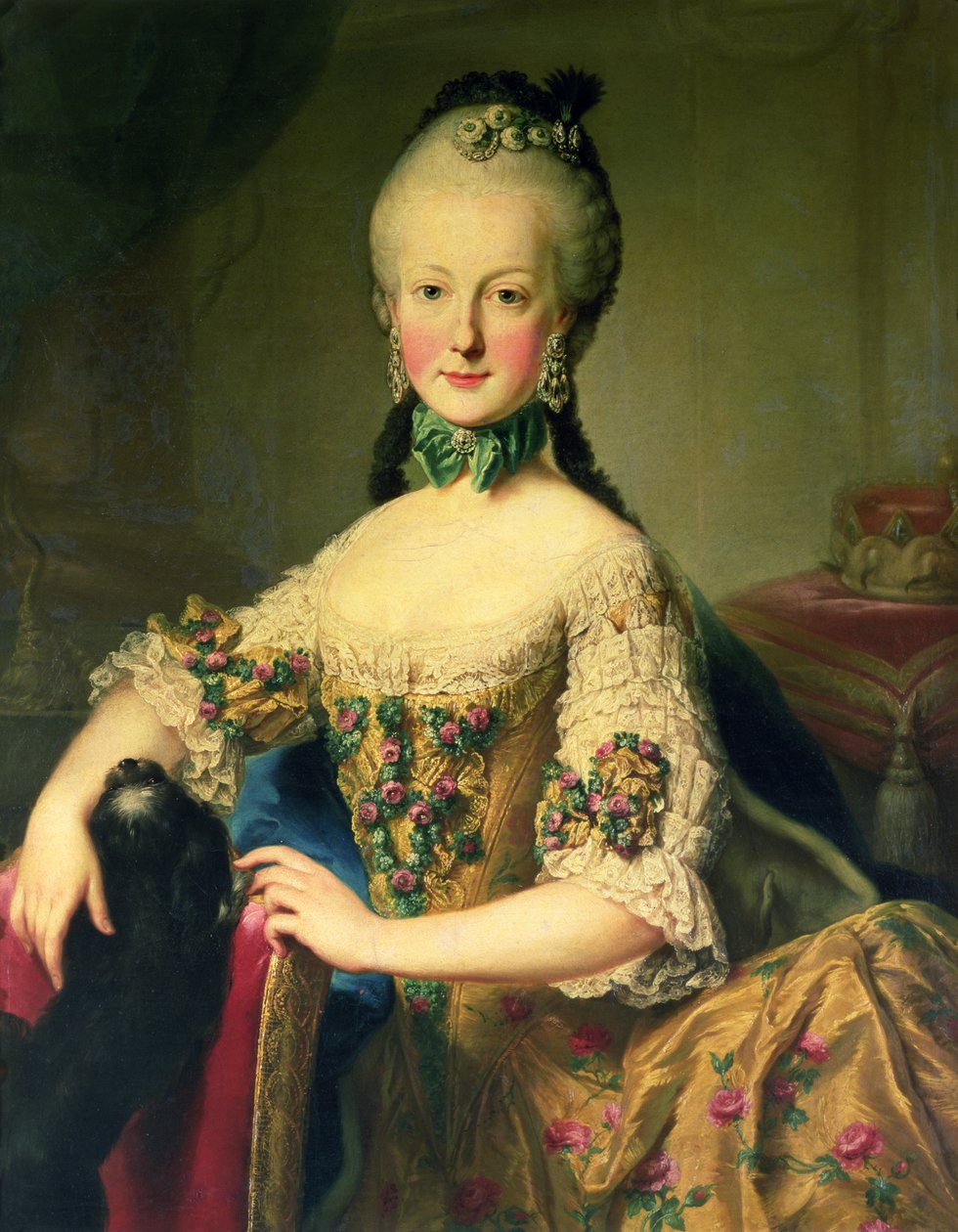 A arquiduquesa Maria Elisabeth Habsburg-Lothringen (1743-1808), sexta filha da imperatriz Maria Teresa da Áustria (1717-80) e do imperador Francisco I (1708-65) de Martin II Mytens or Meytens