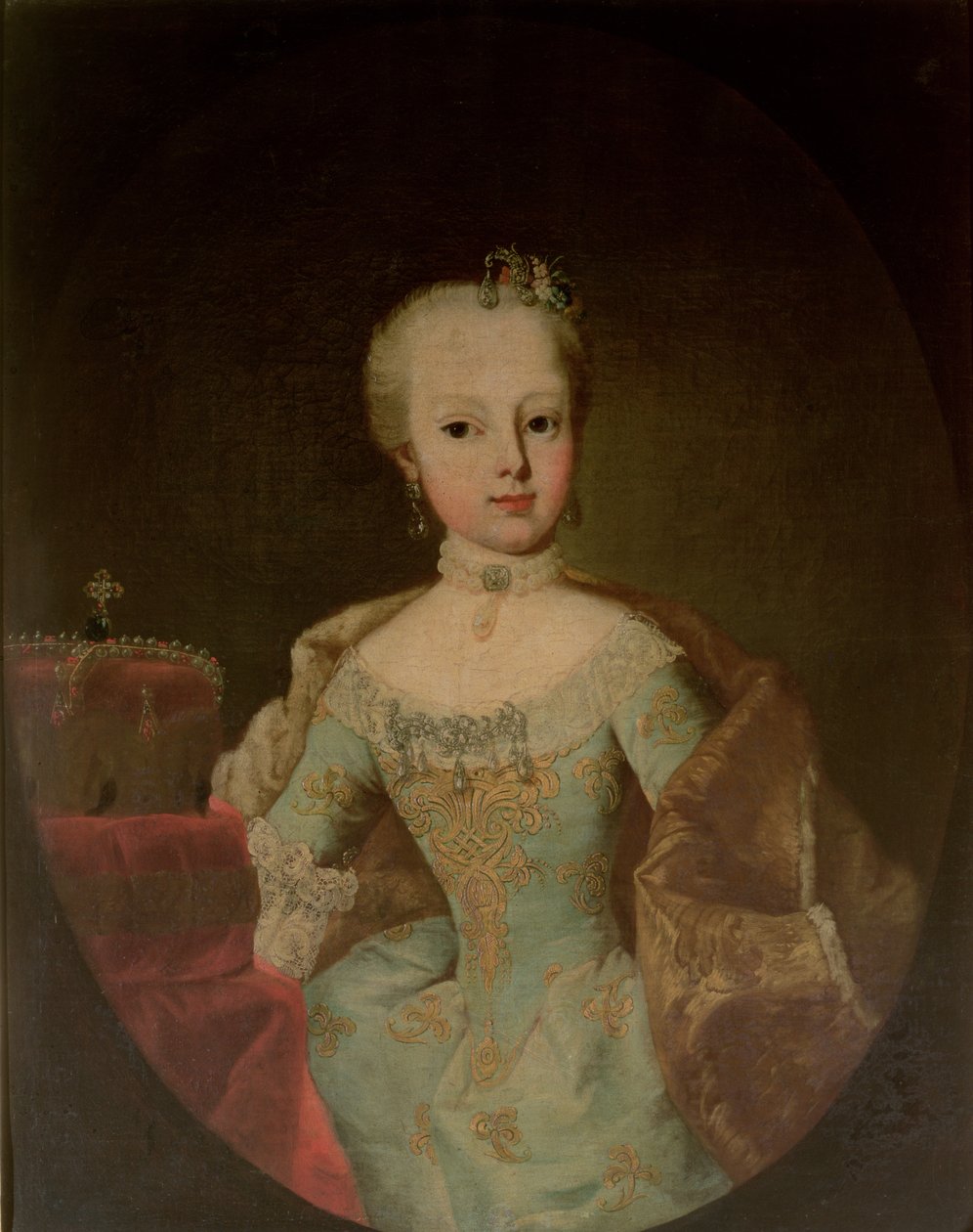 A arquiduquesa Maria Josepha Habsburg-Lothringen (1751-1767), 2ª filha da imperatriz Maria Teresa da Áustria (1717-1780) e do imperador Francisco I (1708-1765) de Martin II Mytens or Meytens