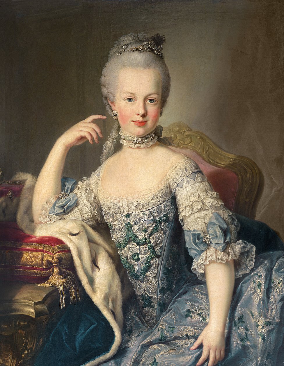 Archiduque Marie Antoinette Habsburg-Lorraine (1755-93) 1767-68 de Martin II Mytens or Meytens