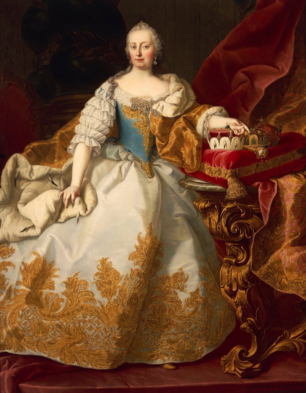 Áustria, Viena, Retrato de Maria Teresa Habsburgo, Santa Imperatriz Romana de Martin II Mytens or Meytens