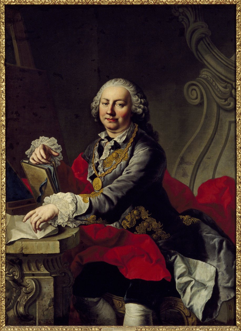 Auto-retrato - Auto-retrato, por Mijtens (Meytens), Martin van, o mais novo (1695-1770). Óleo sobre tela. Dimensão : 147x106 cm. Nationalmuseum Estocolmo de Martin II Mytens or Meytens