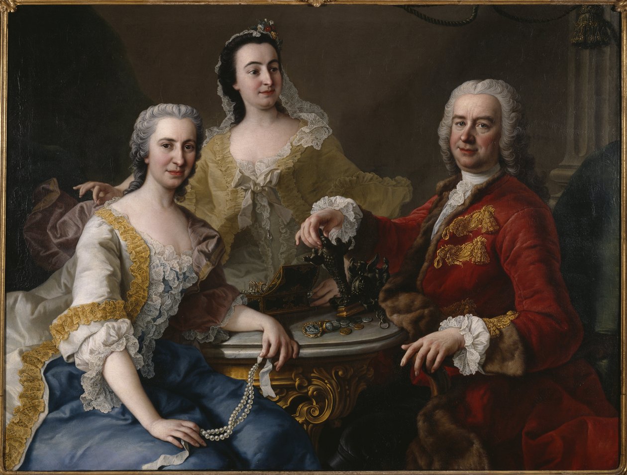Joseph Angelo de France (1691-1761) com Família, por Mijtens (Meytens), Martin van, o Jovem (1695-1770). Óleo sobre tela de Martin II Mytens or Meytens
