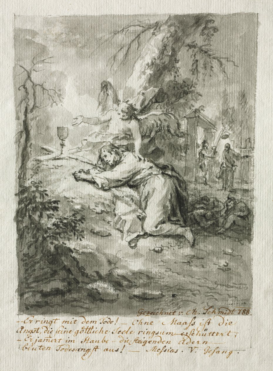 Cristo no Monte das Oliveiras, 1788. de Martin Johann Schmidt